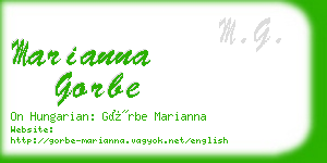 marianna gorbe business card